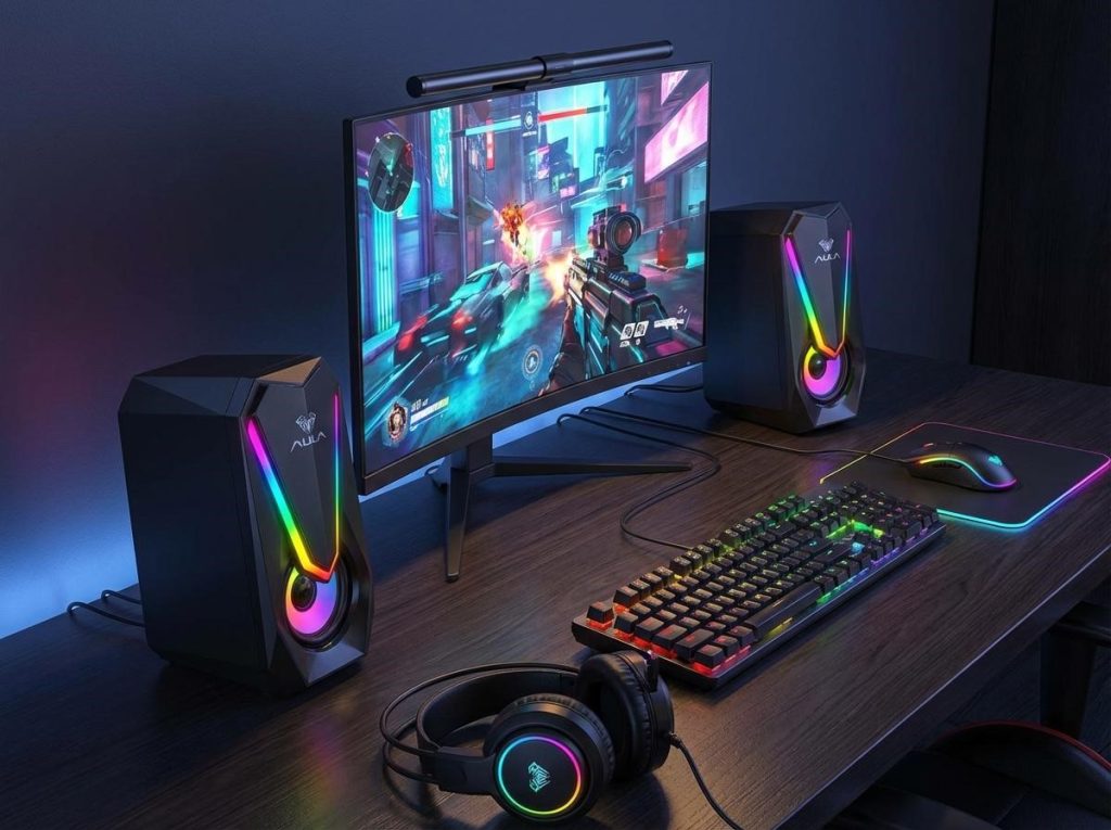 قیمت و خرید اسپیکر گیمینگ میان رده آئولا N69 با RGB