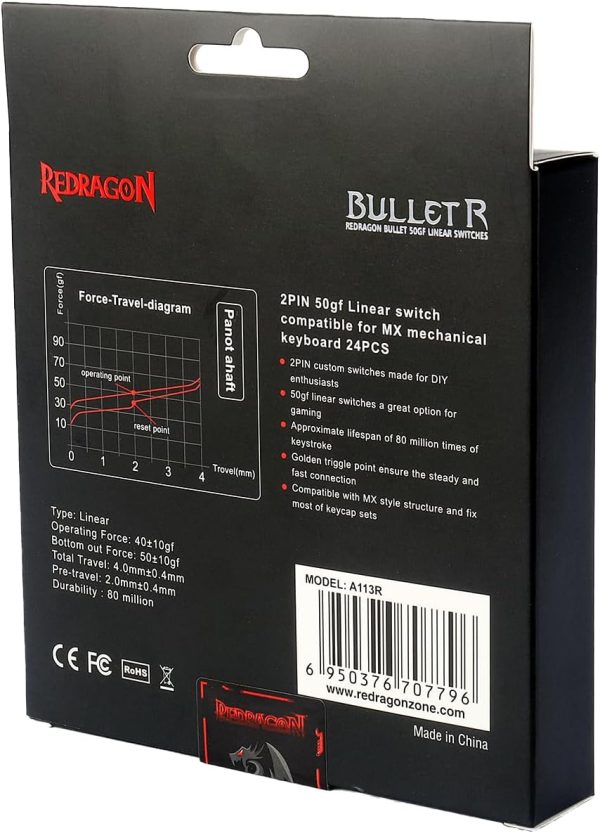 سوئیچ کیبورد ردراگون مدل Redragon A113 Bullet R - Image 8